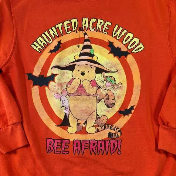 Vintage Winnie the Pooh Halloween Orange Crewneck Sweatshirt, Size M - Picture 8 of 8